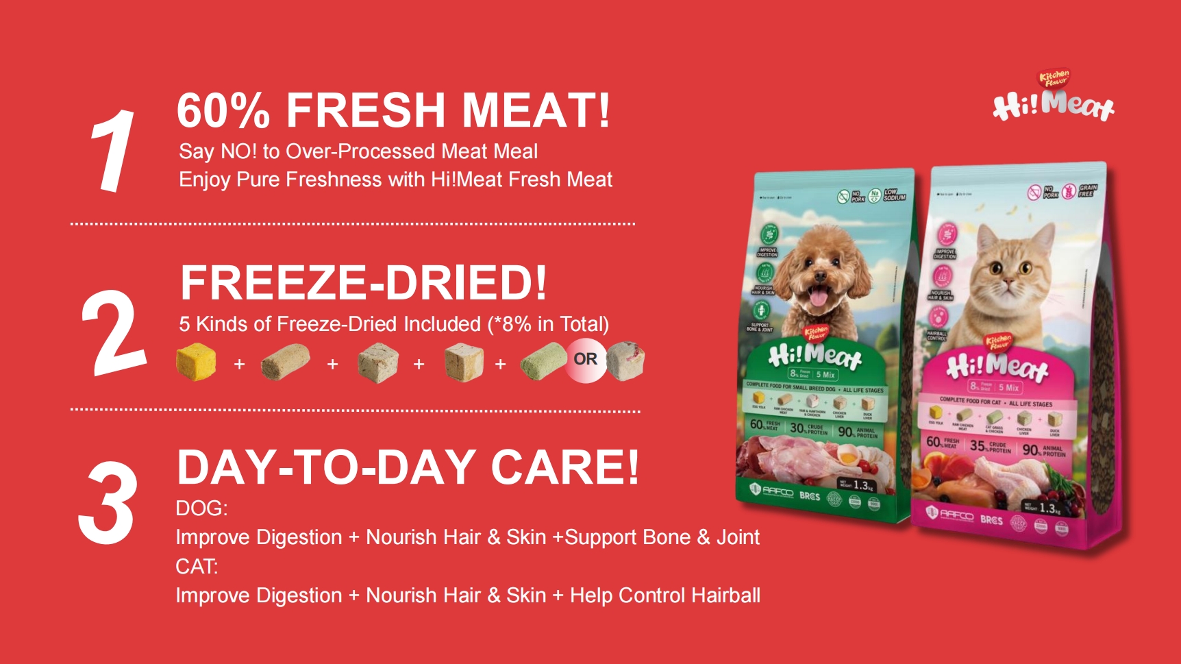 KitchenFlavor Hi!Meat cat & dog food new product